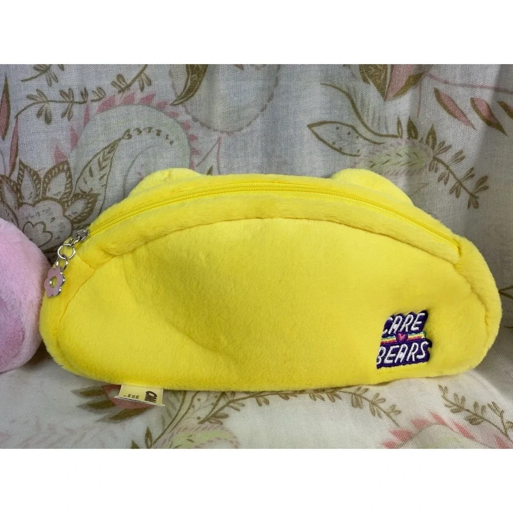 Carebear‎ Pencil Cases, Soft Cute And Fluffy, NWT Pink/Yellow